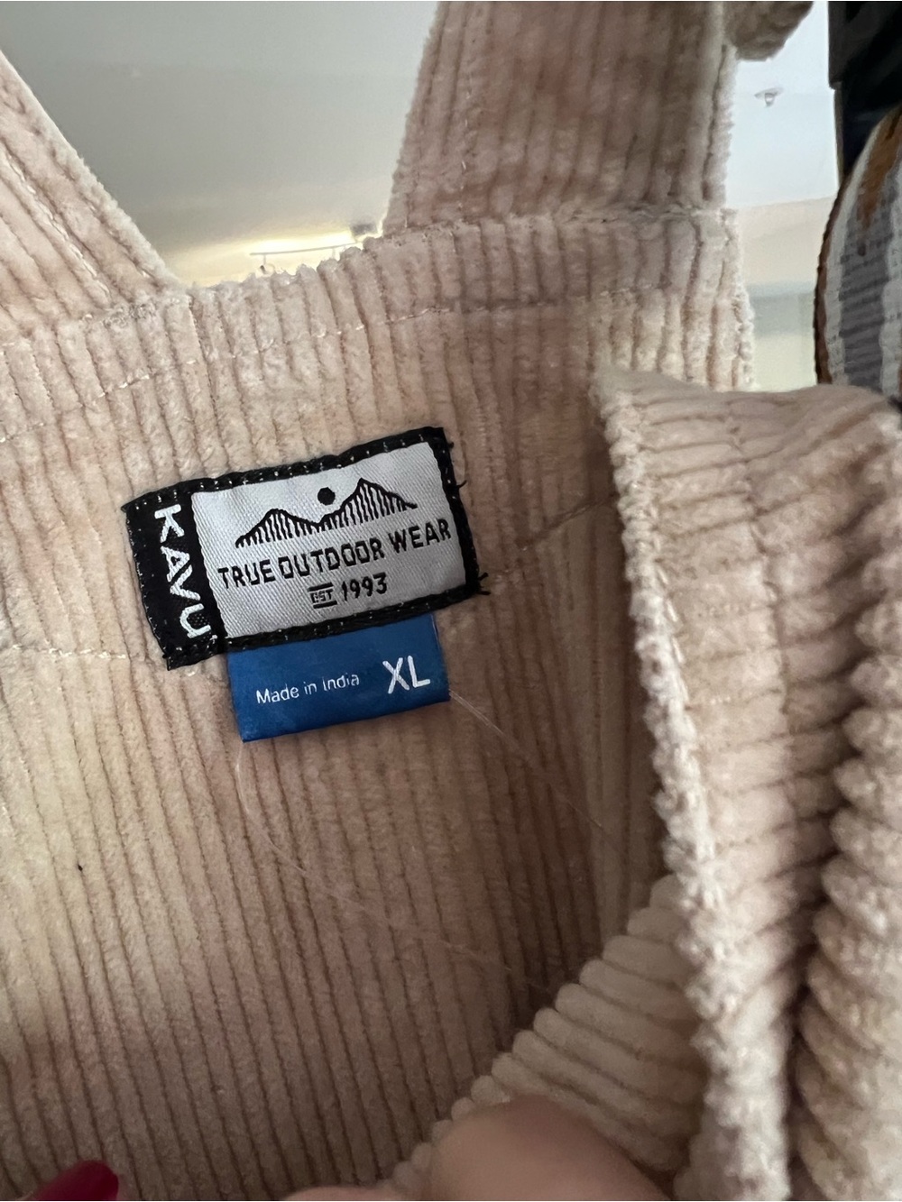 Kavu Light Beige Corduroy Overalls - Picture 3 of 5